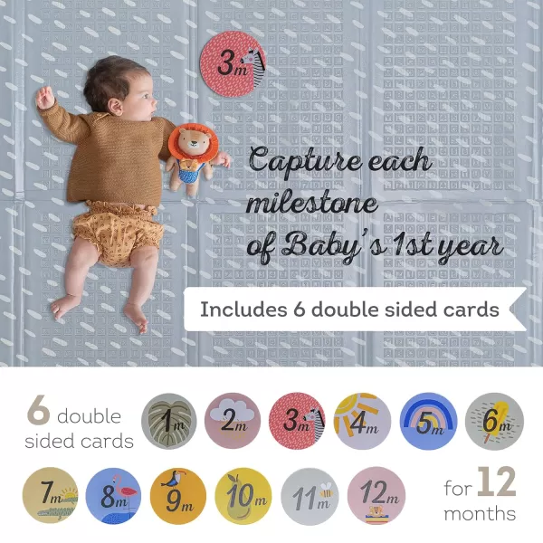 Taf Toys ExtraLarge Cushioned Folded Baby Play Mat Foam Play Mat 79quot x 59quot Large Baby Mat for Floor Foldable Playmats for Babies and Toddlers Waterproof Foam Playmat Kids Play Mat with Travel BagMulti
