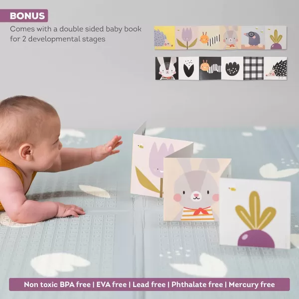 Taf Toys ExtraLarge Cushioned Folded Baby Play Mat Foam Play Mat 79quot x 59quot Large Baby Mat for Floor Foldable Playmats for Babies and Toddlers Waterproof Foam Playmat Kids Play Mat with Travel BagUrban Garden