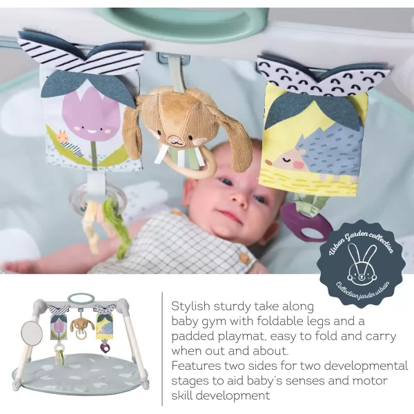 Taf Toys Foldable Baby Play Gym Double Sided Infant Activity Center with Black White ampamp Color Toys XL BabySafe Mirror ampamp Activity Toys Hanging Bar Toddler Toy Little Dove Baby Playmat