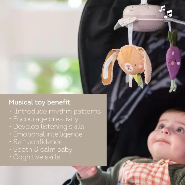 Taf Toys Garden Musical Mobile for Crib with Classical Melodies Soft Hanging Toys Promotes Motor Skills ampamp Emotional Development Large Clip for Easy Attachment Suitable for Baby Boys ampamp Girls