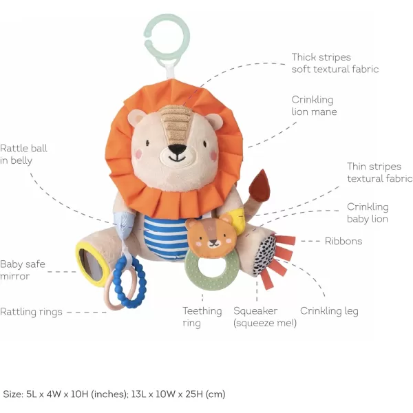 Taf Toys High Contrast Baby Flash Cards ampamp Baby Safe Mirror for Tummy time Plus Harry The Lion Newborn ampamp Baby Developmental Soft Activity Toy