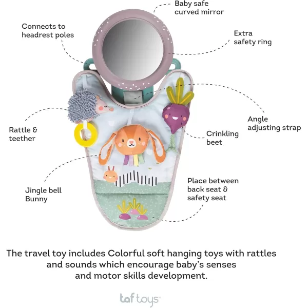Taf Toys Infant Car Seat Development Center Newborn Baby Essentials Must Haves Toy Car Seat Accessories Activity Center with Car Seat Mirror for Newborn Toys 0 3 Months Brain Development