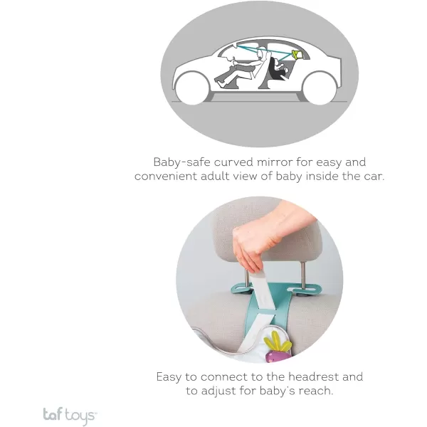Taf Toys Infant Car Seat Development Center Newborn Baby Essentials Must Haves Toy Car Seat Accessories Activity Center with Car Seat Mirror for Newborn Toys 0 3 Months Brain Development