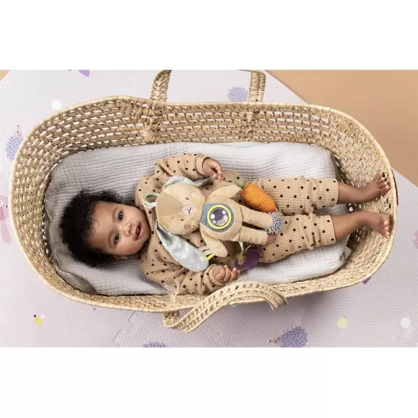 Taf Toys Jenny Activity Bunny Newborn ampamp Baby Developmental Soft Activity Toy Helps Develop Motor Skills Perfect for Multi Sensory Play with Mirror Teethers ampamp Rattles Textures and Sounds 36 Months
