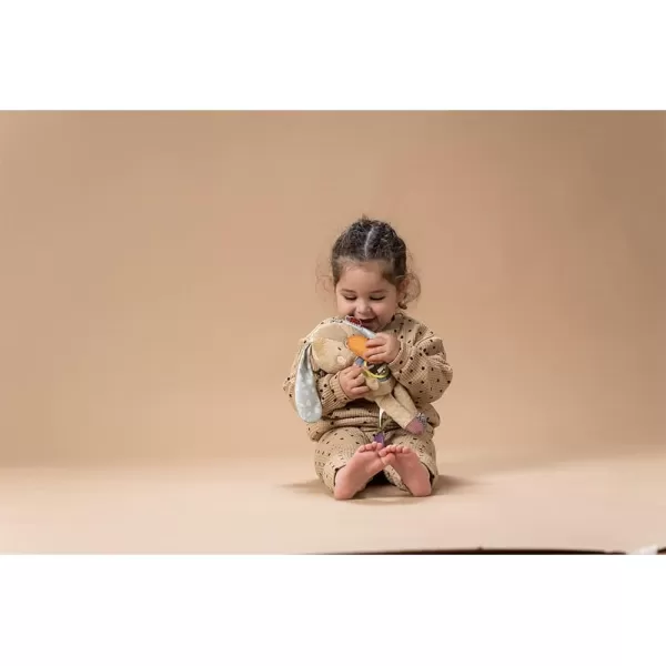 Taf Toys Jenny Activity Bunny Newborn ampamp Baby Developmental Soft Activity Toy Helps Develop Motor Skills Perfect for Multi Sensory Play with Mirror Teethers ampamp Rattles Textures and Sounds 36 Months