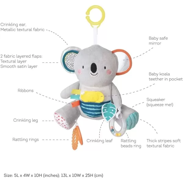 Taf Toys Kimmy The Koala Developmental soft activity Toy Newborn Toys ampamp Baby Toys 36 Months  Helps develop motor skills  Perfect for multisensory play with A Mirror Teether Textures ampamp sounds