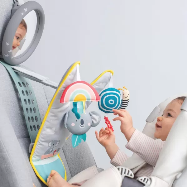Taf Toys Koala inCar Play Center  Parent and Babys Travel Companion Keeps Both Relaxed While Driving Car Activity Center with Mirror to Watch Baby from Drivers Seat for 0 months and up