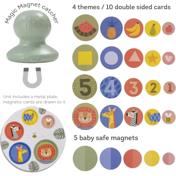 Taf Toys Magnetic PeekABoo puzzle for toddlers 1 2 3 years Use magnets ampamp cards to learn Colors Numbers ampamp animals Fine Motor Cognitive Skill Toy  Encourage Handeye Coordination Preschool GiftMulticolored