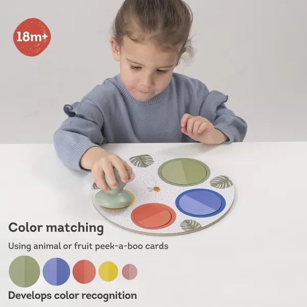 Taf Toys Magnetic PeekABoo puzzle for toddlers 1 2 3 years Use magnets ampamp cards to learn Colors Numbers ampamp animals Fine Motor Cognitive Skill Toy  Encourage Handeye Coordination Preschool GiftMulticolored