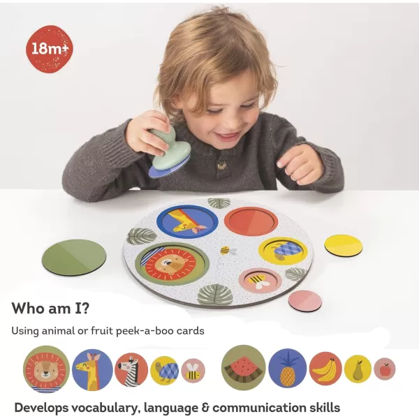 Taf Toys Magnetic PeekABoo puzzle for toddlers 1 2 3 years Use magnets ampamp cards to learn Colors Numbers ampamp animals Fine Motor Cognitive Skill Toy  Encourage Handeye Coordination Preschool GiftMulticolored