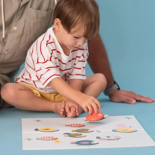 Taf Toys Magnetic PeekABoo puzzle for toddlers 1 2 3 years Use magnets ampamp cards to learn Colors Numbers ampamp animals Fine Motor Cognitive Skill Toy  Encourage Handeye Coordination Preschool GiftMulti