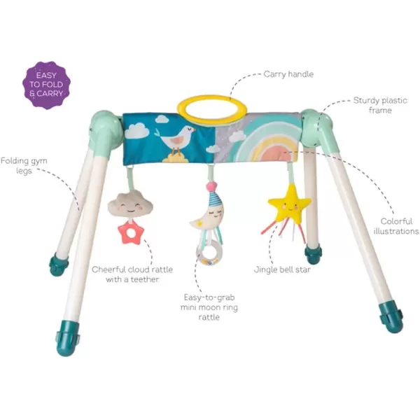 Taf Toys Mini Moon TaketoPlay Baby Activity Gym  Newborn All Time Entertainment Double sided for 2 developmental stages Foldable Easy Storage and Mobility Perfect to Use with Bouncers
