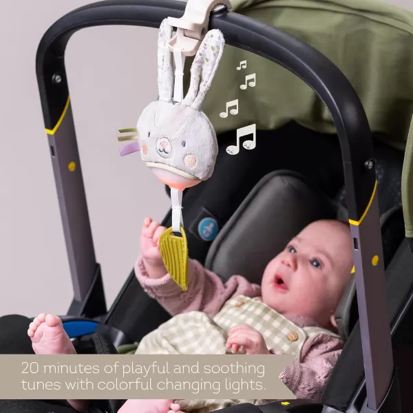 Taf Toys Music ampamp Light Ladybug Take Along Toy Portable Baby Sound Machine Newborn Soother Infant Musical Crib Mobile Perfect for Tummy Time and Brain Development Suitable for 06 MonthsBunny
