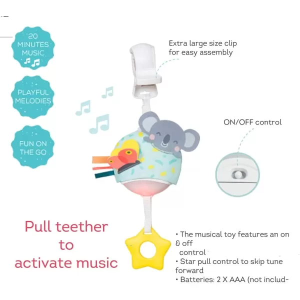 Taf Toys Music ampamp Light Ladybug Take Along Toy Portable Baby Sound Machine Newborn Soother Infant Musical Crib Mobile Perfect for Tummy Time and Brain Development Suitable for 06 MonthsMulti
