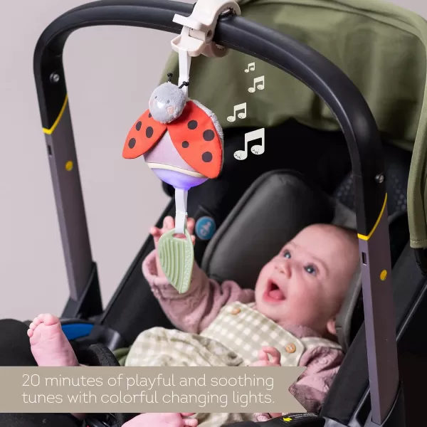 Taf Toys Music ampamp Light Ladybug Take Along Toy Portable Baby Sound Machine Newborn Soother Infant Musical Crib Mobile Perfect for Tummy Time and Brain Development Suitable for 06 MonthsLady Bug