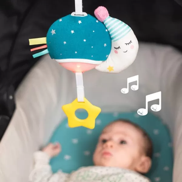 Taf Toys Music ampamp Light Ladybug Take Along Toy Portable Baby Sound Machine Newborn Soother Infant Musical Crib Mobile Perfect for Tummy Time and Brain Development Suitable for 06 MonthsTeal