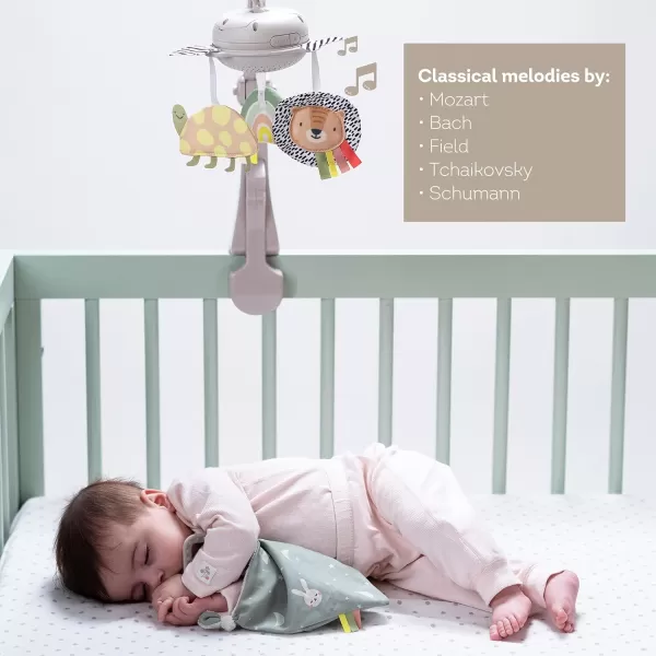 Taf Toys Musical Crib Mobile Toy with NonRepeating Classical Melodies Lights and Movement Stimulates Babys Senses and Emotional Intelligence Ideal for Boys and Girls Nursery Decor