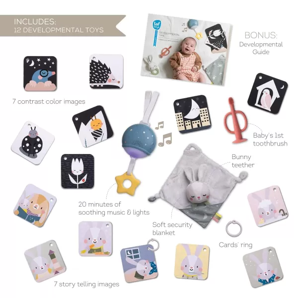 Taf Toys Newborn Bedtime Kit  Ultimate with 12 Activities for a Smooth Bedtime Routine  includes Music and Light Unit  Ideal New Baby Boy or Girl Bedtime kitBedtime Kit