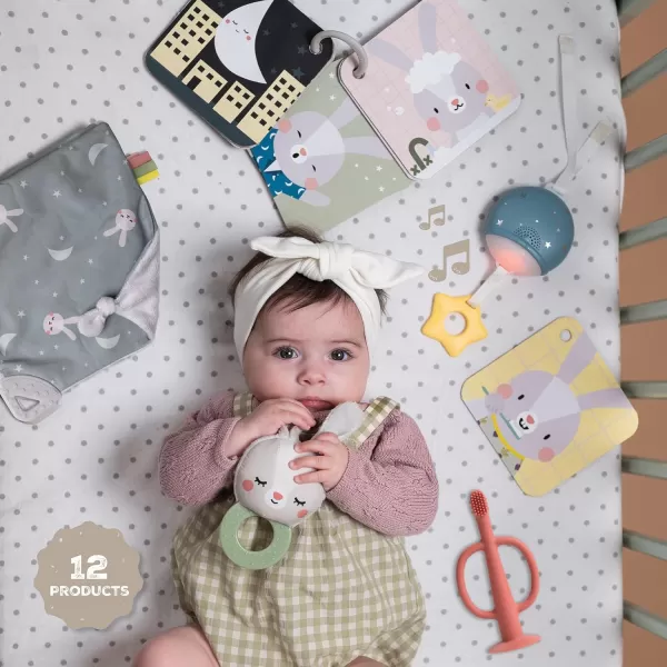 Taf Toys Newborn Bedtime Kit  Ultimate with 12 Activities for a Smooth Bedtime Routine  includes Music and Light Unit  Ideal New Baby Boy or Girl Bedtime kitBedtime Kit