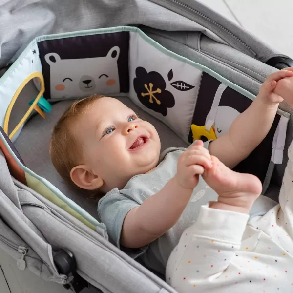Taf Toys Newborn Soft Activity Book Black ampamp White High Contrast Baby Book Infant Sensory Toys Tummy Time Soft Cloth Books for Babies Textured Fabric Crinkling Shapes Patterns 012 Months Newborn ToysNorth Pole