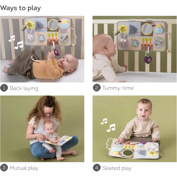Taf Toys Newborns ampamp Toddlers Busy Board with Music ampamp Lights 13 Montessori Activities Baby Safe Mirror 3D Activities Textures ampamp a Baby Teether Develops Motor Skills Senses ampamp Eye Hand Coordination