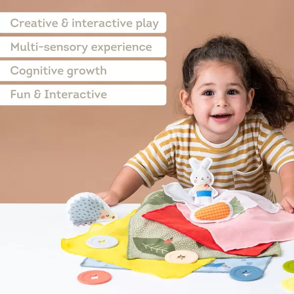 Taf Toys PeekaBoo Whats Inside Sensory Toy for Babies 18 Months ampamp up Montessori Tissue Toy for Color Matching ampamp Fine Motor Skills Development Baby Toy with Hidden Activity Toys