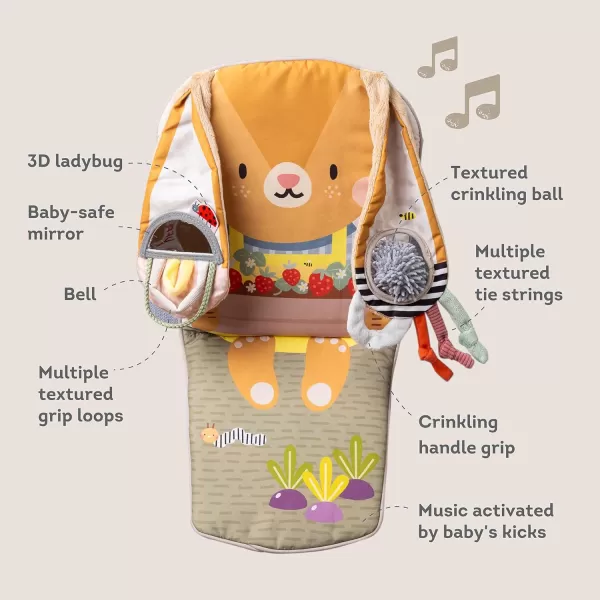 Taf Toys Play ampamp Kick Infant Car Seat Toy for Babies Newborn RearFacing Activity Center with Music Light Mirror ampamp Rattling Toys Promotes Motor Skills Development 018 Months Travel Baby Toy