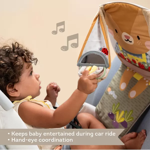 Taf Toys Play ampamp Kick Infant Car Seat Toy for Babies Newborn RearFacing Activity Center with Music Light Mirror ampamp Rattling Toys Promotes Motor Skills Development 018 Months Travel Baby Toy