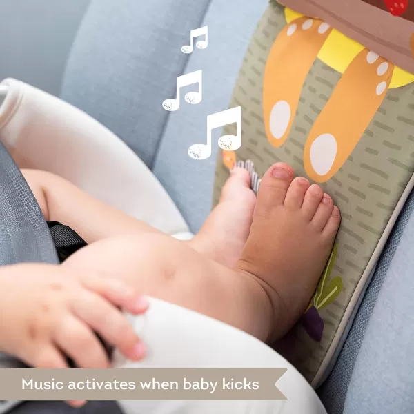 Taf Toys Play ampamp Kick Infant Car Seat Toy for Babies Newborn RearFacing Activity Center with Music Light Mirror ampamp Rattling Toys Promotes Motor Skills Development 018 Months Travel Baby Toy
