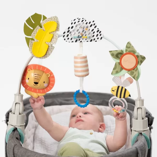 Taf Toys Savannah Adventures Arch  Activity Arch with Fascinating Toys Stimulates Babys Senses ampamp Motor Skills Development  Newborn Toys ampamp Baby Toys 36 Months  Use on Strollers Bassinets CribSavannah Adventures Arch