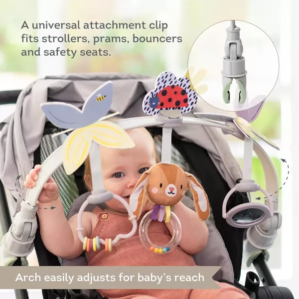 Taf Toys Savannah Adventures Arch  Activity Arch with Fascinating Toys Stimulates Babys Senses ampamp Motor Skills Development  Newborn Toys ampamp Baby Toys 36 Months  Use on Strollers Bassinets CribActivity Arch