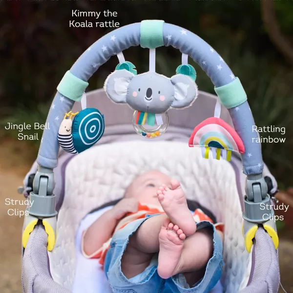 Taf Toys Savannah Adventures Arch  Activity Arch with Fascinating Toys Stimulates Babys Senses ampamp Motor Skills Development  Newborn Toys ampamp Baby Toys 36 Months  Use on Strollers Bassinets CribKoala