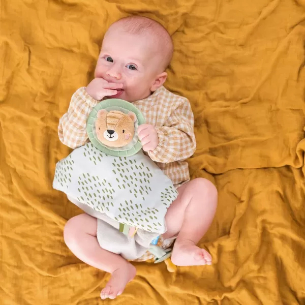 Taf Toys Soft Security Blanket with Pacifier Holder ampamp Mane Teether Baby Lovey Unisex Lovie Baby Gifts for Newborn Boys and Girls Snuggle Toy Baby Lion Stuffed Animal for Ages 024 MonthsBaby Lion
