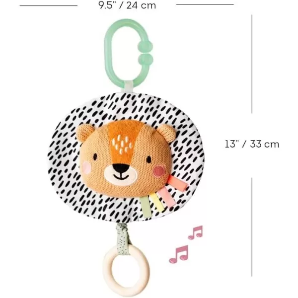 Taf Toys Soothing Musical Pulldown Toy with Multitextures ampamp Wooden Teether Attaches to Crib Stroller and Car Seat Develop Babys Senses and Cognitive Skills Harry Musical LionHarry Musical Lion