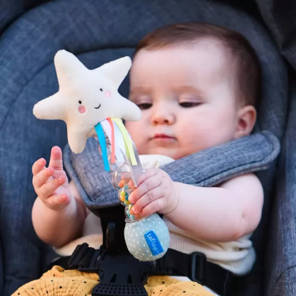 Taf Toys Star Rainstick Rattle Musical Shake ampamp Rattle Rainmaker Toy Musical Instrument for Babies and Toddlers for Sensory and Motor Skills Development