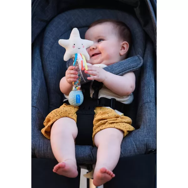 Taf Toys Star Rainstick Rattle Musical Shake ampamp Rattle Rainmaker Toy Musical Instrument for Babies and Toddlers for Sensory and Motor Skills Development