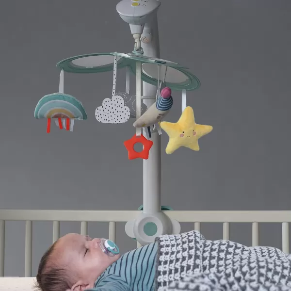 Taf Toys Sweet Dreams Mini Moon Crib Mobile with Soothing Music and Lights Including Star Light Projector 30 Minutes of Classical Soothing Melodies ampamp Soft Hanging Toys Nursery Toys for Babies Newborn