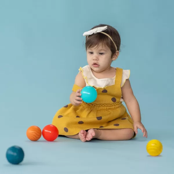 Taf Toys Toddlers Object Permanence Ball Drop Stacker Made of Strong ampamp Durable Cardboard Box ampamp Plastic Cover Perfect Developmental Toy for TummyTime