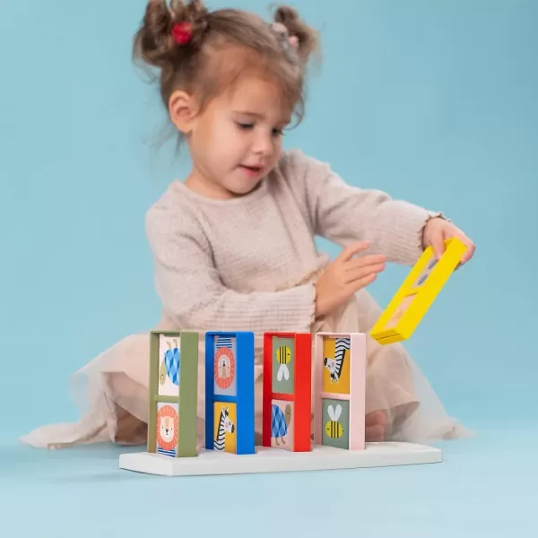 Taf Toys Train Dominoes Set Tile Board Game Domino Rally Games with Colorful XL Domino Blocks for Toddlers ampamp Kids 30 Months ampamp Up Learn to Count Match ampamp Name Colors Classic Domino PlayMy 1st Domino