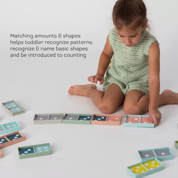 Taf Toys Train Dominoes Set Tile Board Game Domino Rally Games with Colorful XL Domino Blocks for Toddlers ampamp Kids 30 Months ampamp Up Learn to Count Match ampamp Name Colors Classic Domino PlayXl Domino