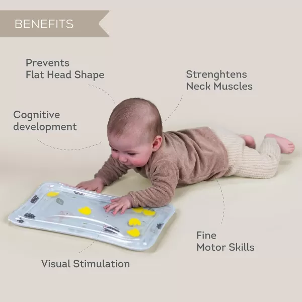 Taf Toys Tummy Time Water Mat for Babies  Stimulating Rabbit ampamp Hedgehog Tummy Time Sensory Mat with Water Fill  Baby Tummy Time Play Mat Water Mat for Babies Infant Toys