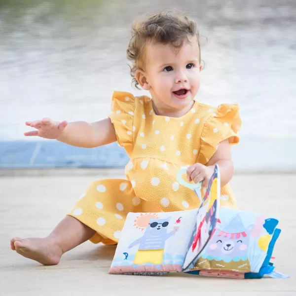 Taf Toys What Does Paul Wear Book Interactive Soft Pages Sensory Book Early Education Crinkle Activity Book with Textures and Baby Safe Mirror OnTheGo Parent and Babys Travel Companion