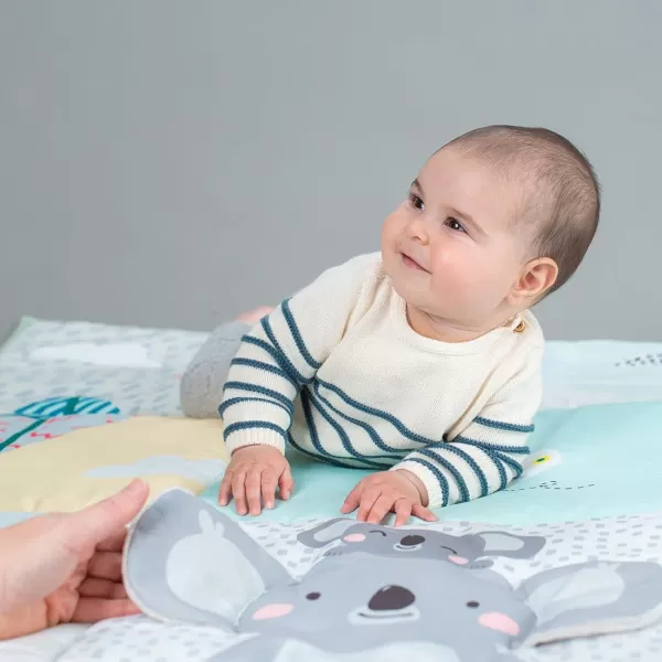 Taf toys Koala Daydream Extra Large Cushioned Baby Play Mat Washable Perfect for Newborns Includes BabySafe Mirror Crinkle Koala Ears Baby Teather ampamp Rings