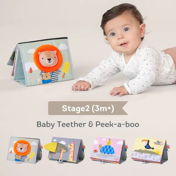 Tummy Time Toys High Contrast Baby Book Fun Interactive Crinkle Books for Babies with Baby Tummy Time Mirror ampamp Soft Koala Teether  Baby Tummy Time Book by Taf ToysSavannah