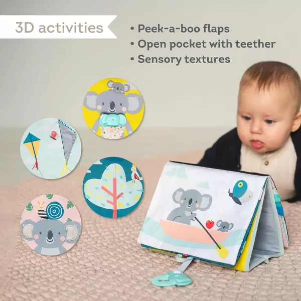 Tummy Time Toys High Contrast Baby Book Fun Interactive Crinkle Books for Babies with Baby Tummy Time Mirror ampamp Soft Koala Teether  Baby Tummy Time Book by Taf ToysKoala