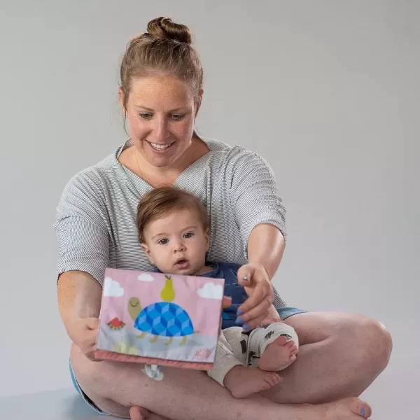 Tummy Time Toys High Contrast Baby Book Fun Interactive Crinkle Books for Babies with Baby Tummy Time Mirror ampamp Soft Koala Teether  Baby Tummy Time Book by Taf ToysSavannah