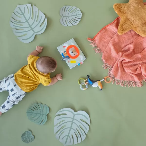 Tummy Time Toys High Contrast Baby Book Fun Interactive Crinkle Books for Babies with Baby Tummy Time Mirror ampamp Soft Koala Teether  Baby Tummy Time Book by Taf ToysSavannah