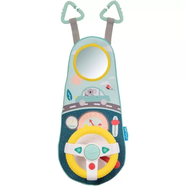 Baby Car Seat Toys for Infants with Mirror Carseat Toys Steering Wheel with Music Lights ampamp Driving Sounds Car Seat Toy for Babies 6 to 12 Months