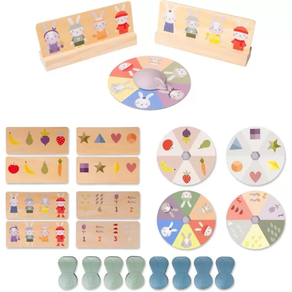 Taf Toys 1st Bingo Game Educational Toddler Game for Fine Motor Skills Color Recognition ampamp Counting Abilities Perfect for Family Game Night Kids Learning Montessori Learning Activities