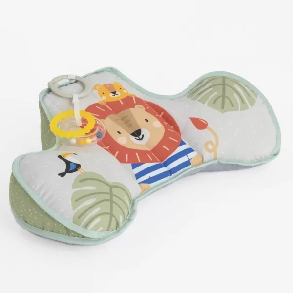 Taf Toys Baby Tummy Time Pillow  Perfect for 26 Months Old Babies Enables Easier Development ampamp Easier Parenting Natural Developmental Comfortable Tummy Time Ergonomic Design Detachable ToysGrey